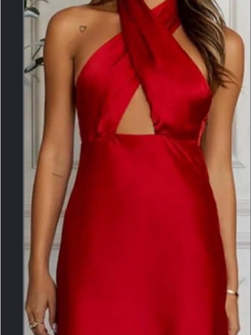 Hello Molly Red Cross mini dress